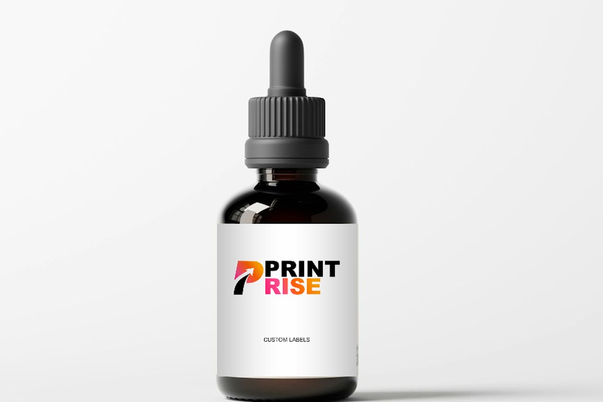 Print Rise custom bottle label mockup