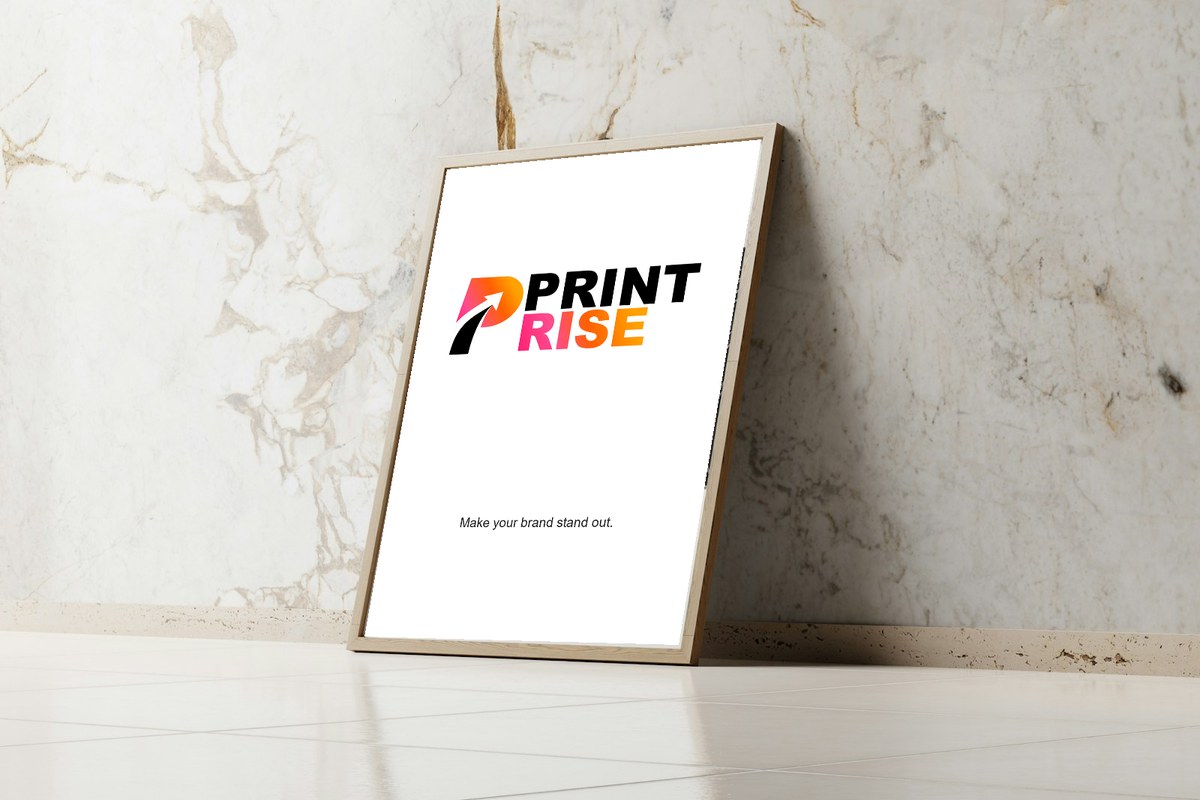 Framed Print Rise retail poster mockup