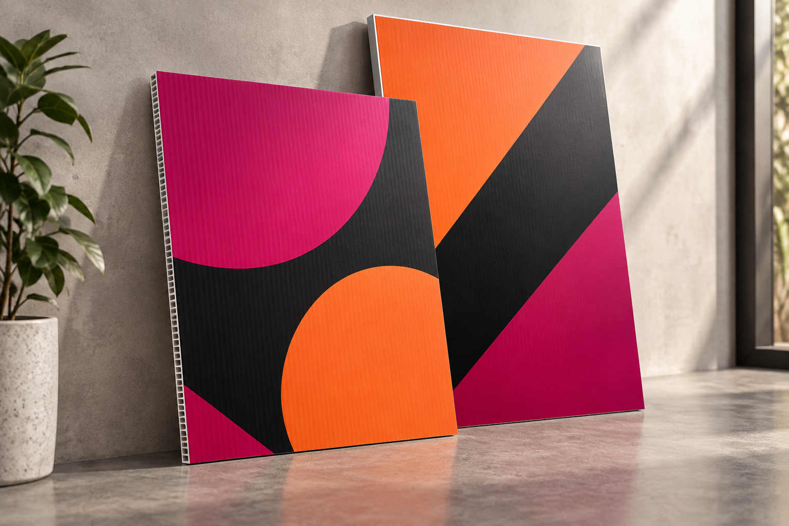 Printed rigid sign boards